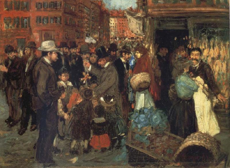 George Luks Street Scene